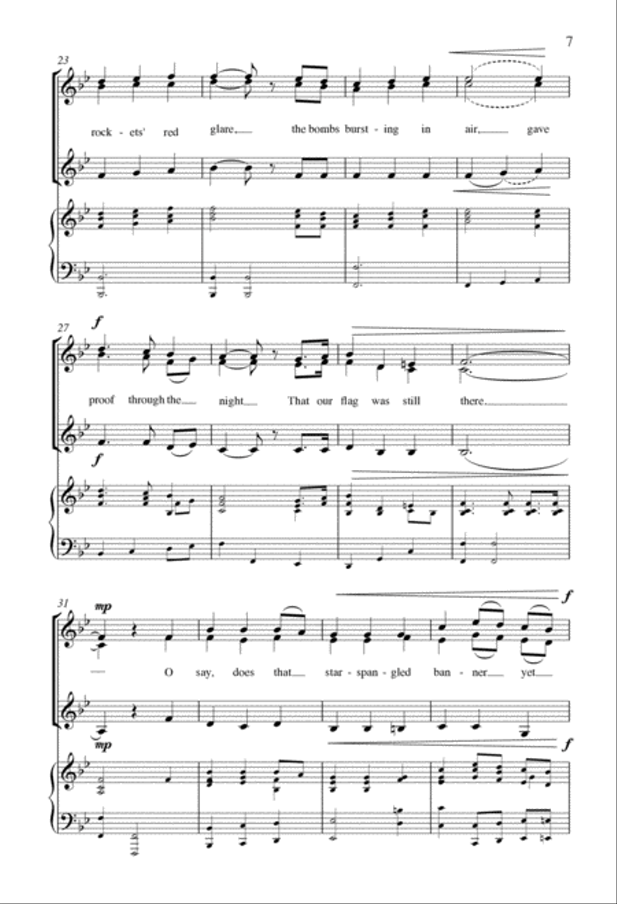 The Star-Spangled Banner The Star-Spangled Banner TTBB scores gallery preview page 6