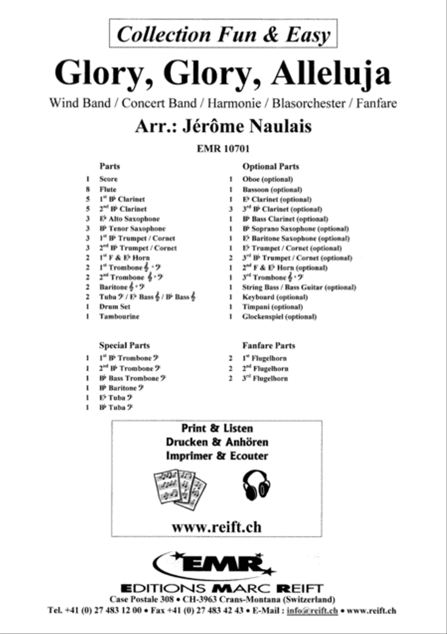 Glory, Glory, Alleluja Concert Band scores gallery preview page 2