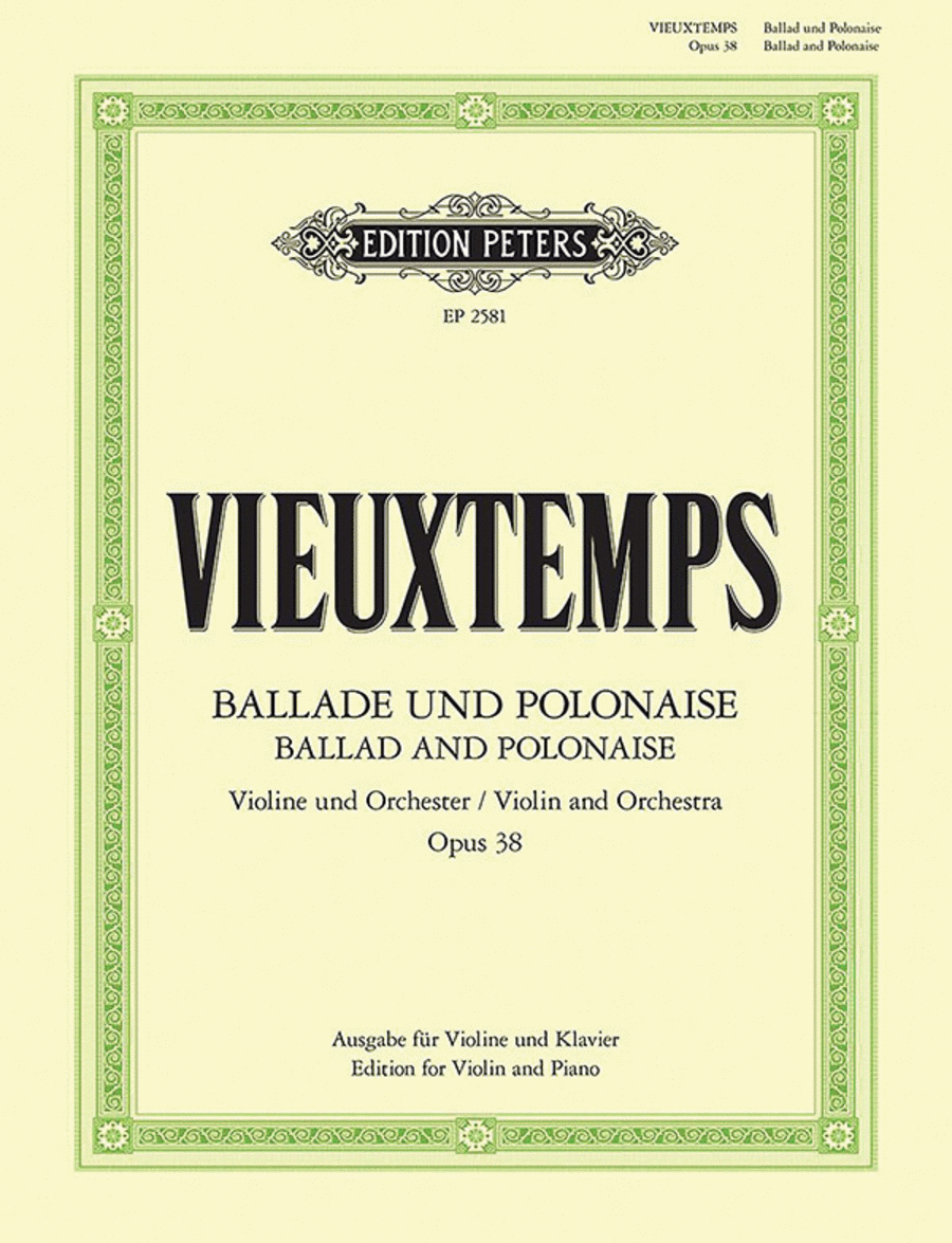Ballade and Polonaise Op. 38 (Edition for Violin and Piano) Violin scores gallery preview page 1