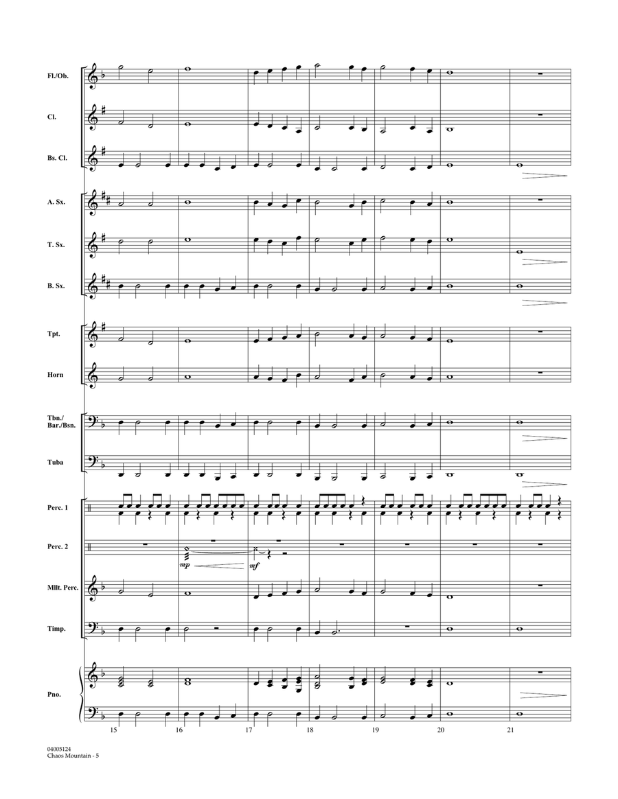 Chaos Mountain - Conductor Score (Full Score) Concert Band scores gallery preview page 5