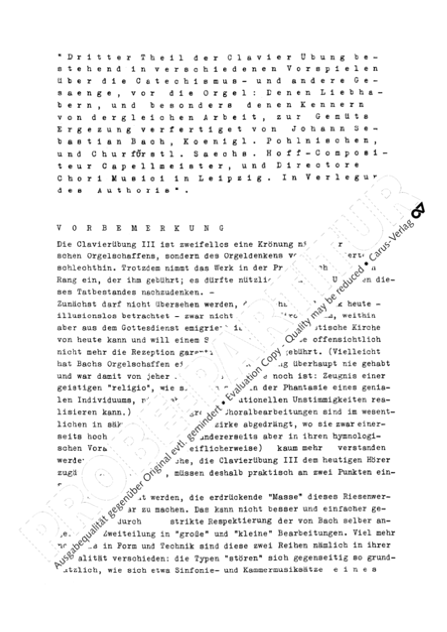 Chorsatze I zu Bachs Clavierubung Collection / Songbook scores gallery preview page 3