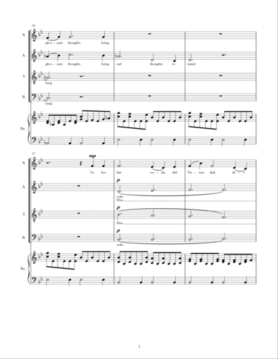 First Bloom - SATB and Piano Divisi scores gallery preview page 5