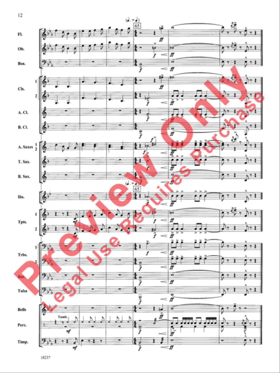 Twenty Carols in 2 Minutes Concert Band scores gallery preview page 13
