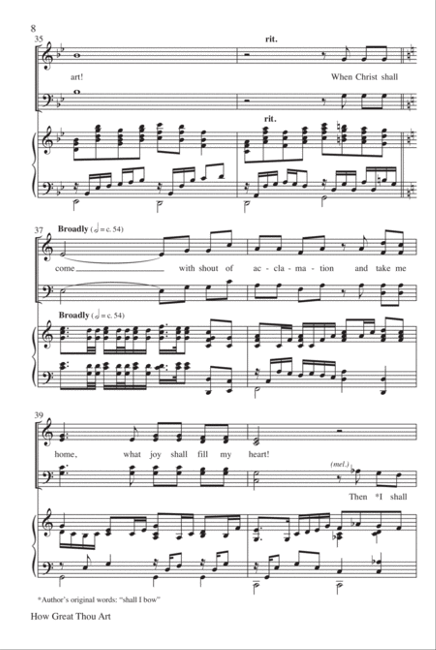 How Great Thou Art 4-Part scores gallery preview page 9
