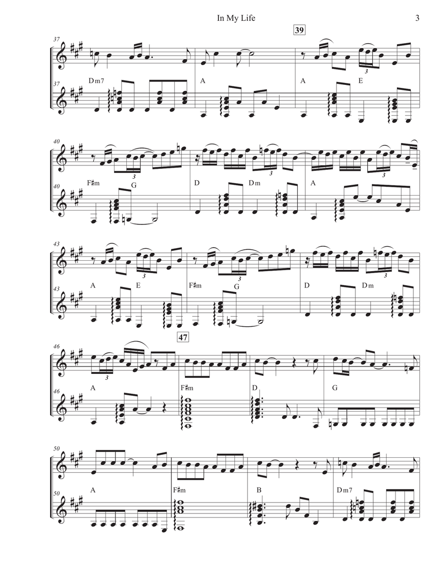 In My Life In My Life String Duet scores gallery preview page 3