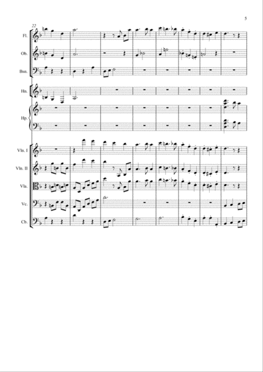 Lullaby for Young Herr Freesen Chamber Orchestra scores gallery preview page 5