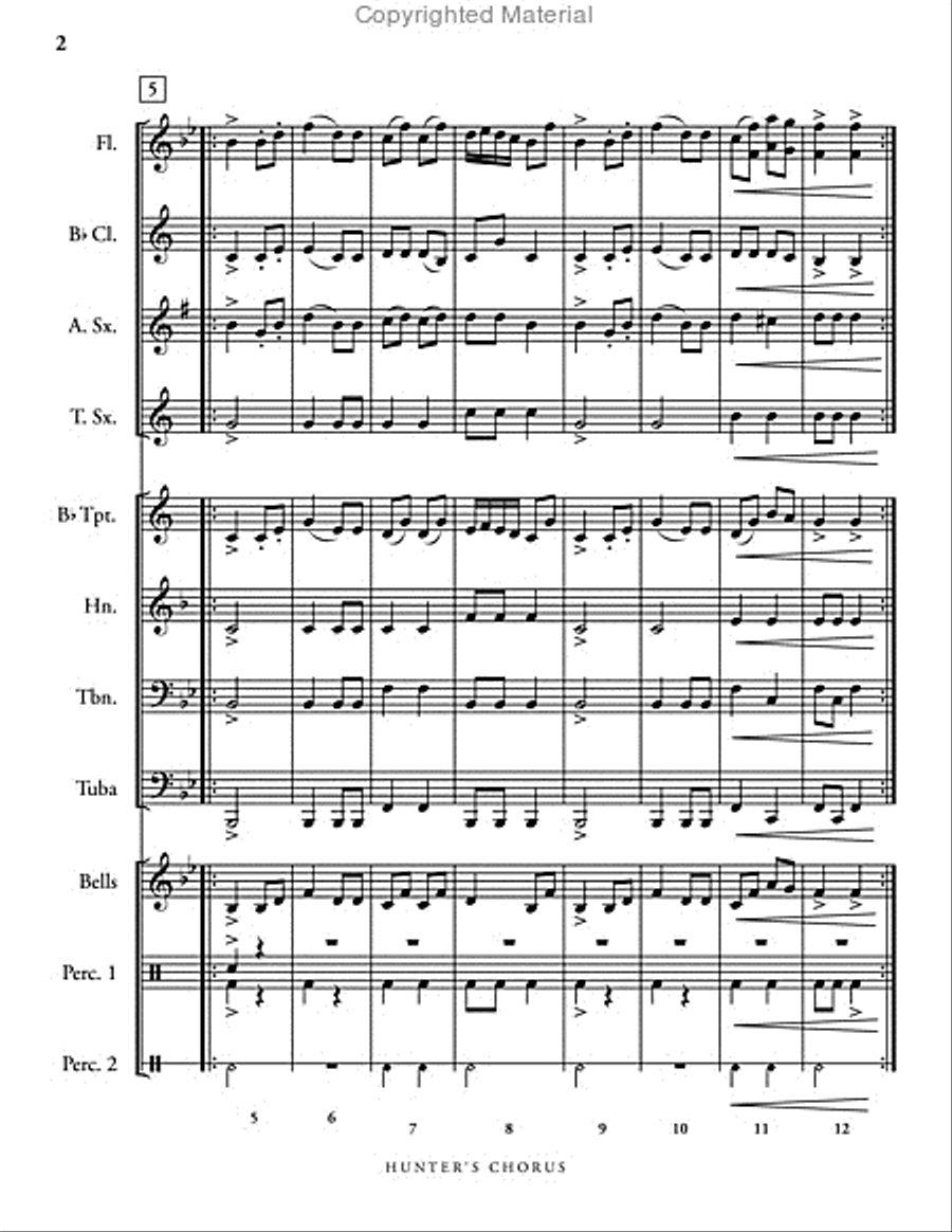 Hunter's Chorus Hunter's Chorus Choir scores gallery preview page 3