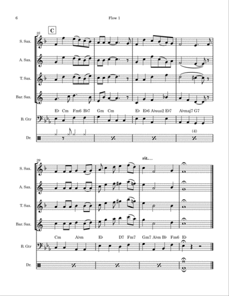 The Christmas Song (chestnuts Roasting On An Open Fire) Saxophone Quartet scores gallery preview page 6