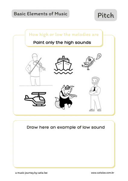 Basic Elementes of Music - Musical Theory for Kids - Pitch