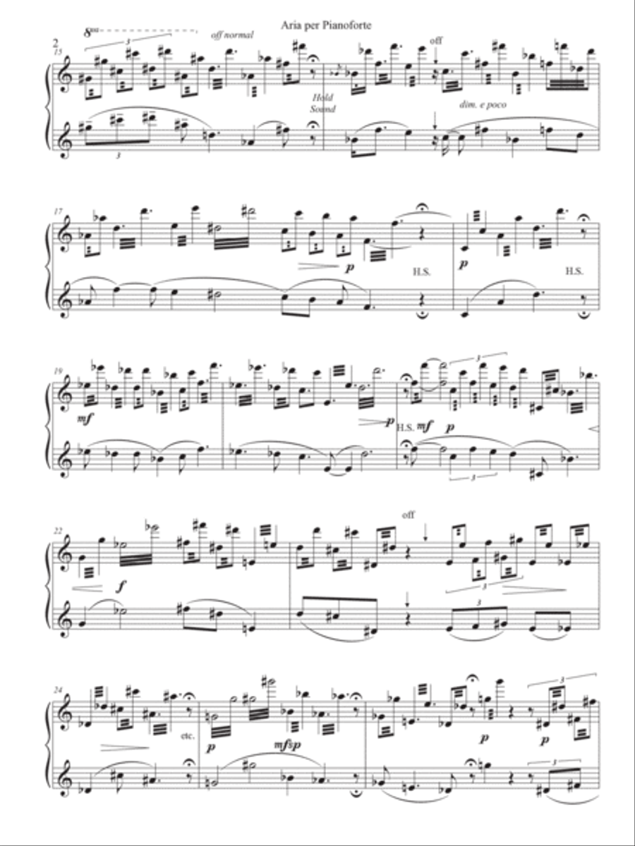 Aria for Piano Piano Solo scores gallery preview page 4