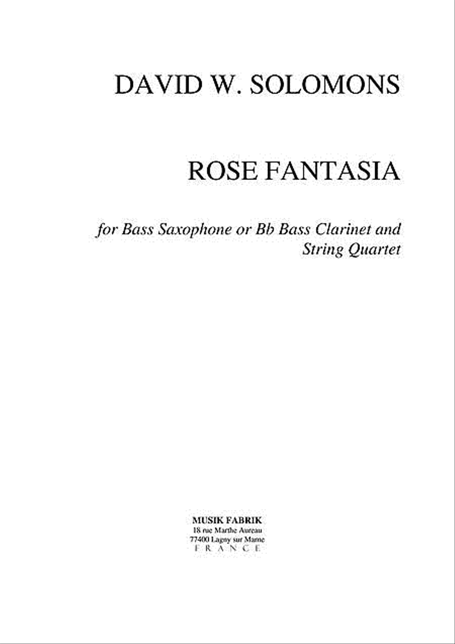 Rose Fantasia Rose Fantasia String Quartet scores gallery preview page 1