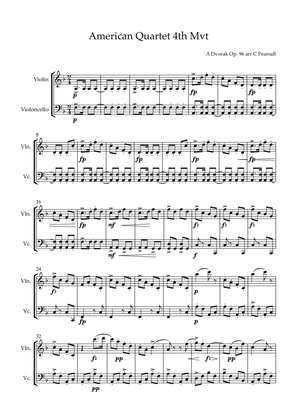 American Quartet 4th Movement for String Duo Op. 96