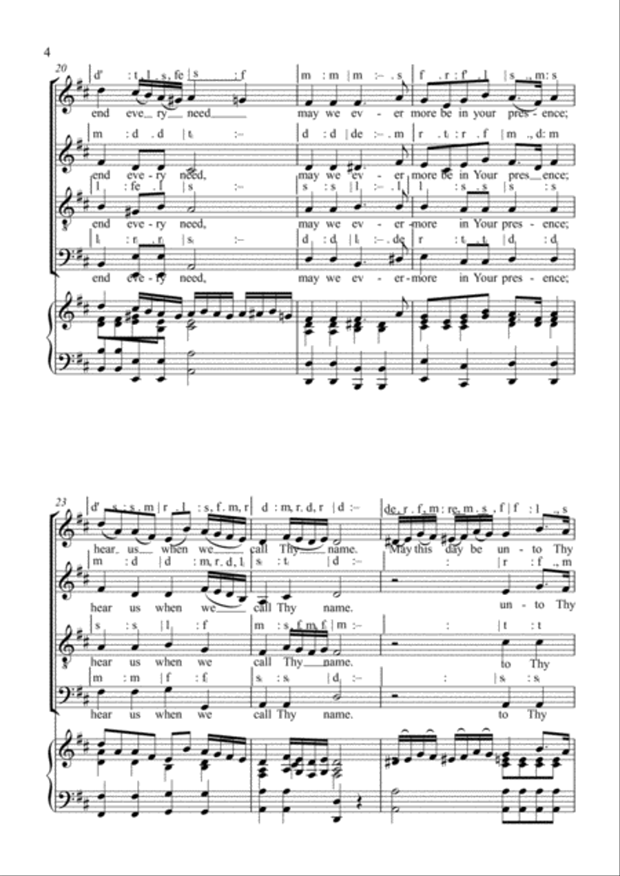 Bless this day Choir scores gallery preview page 4