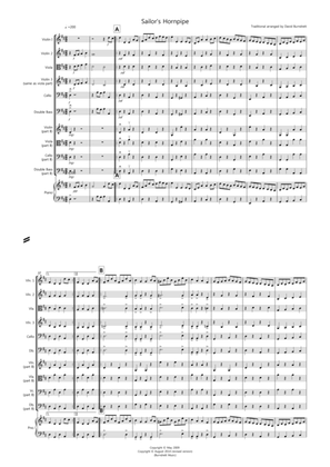 Sailor's Hornpipe for Beginner and Advanced String Orchestra