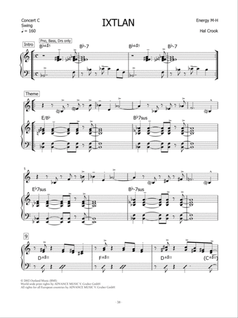 The Music of Hal Crook Piano scores gallery preview page 10