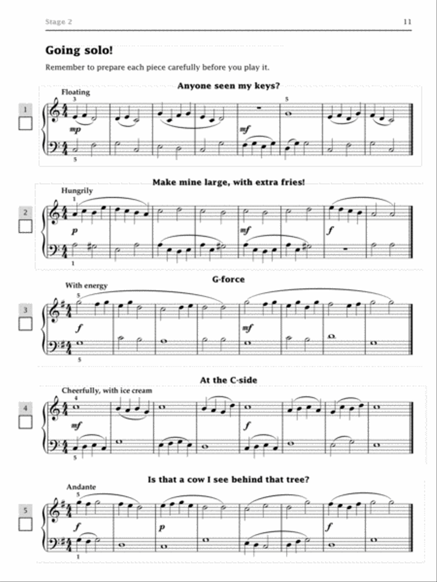 Improve Your Sight-reading! Trinity Piano, Grade 2 Piano Method scores gallery preview page 3