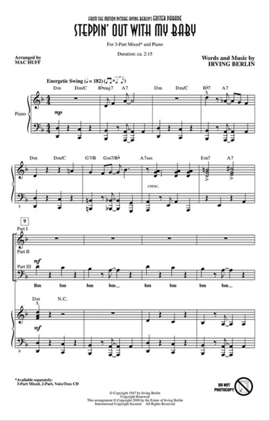 Steppin' Out with My Baby 3-Part scores gallery preview page 2