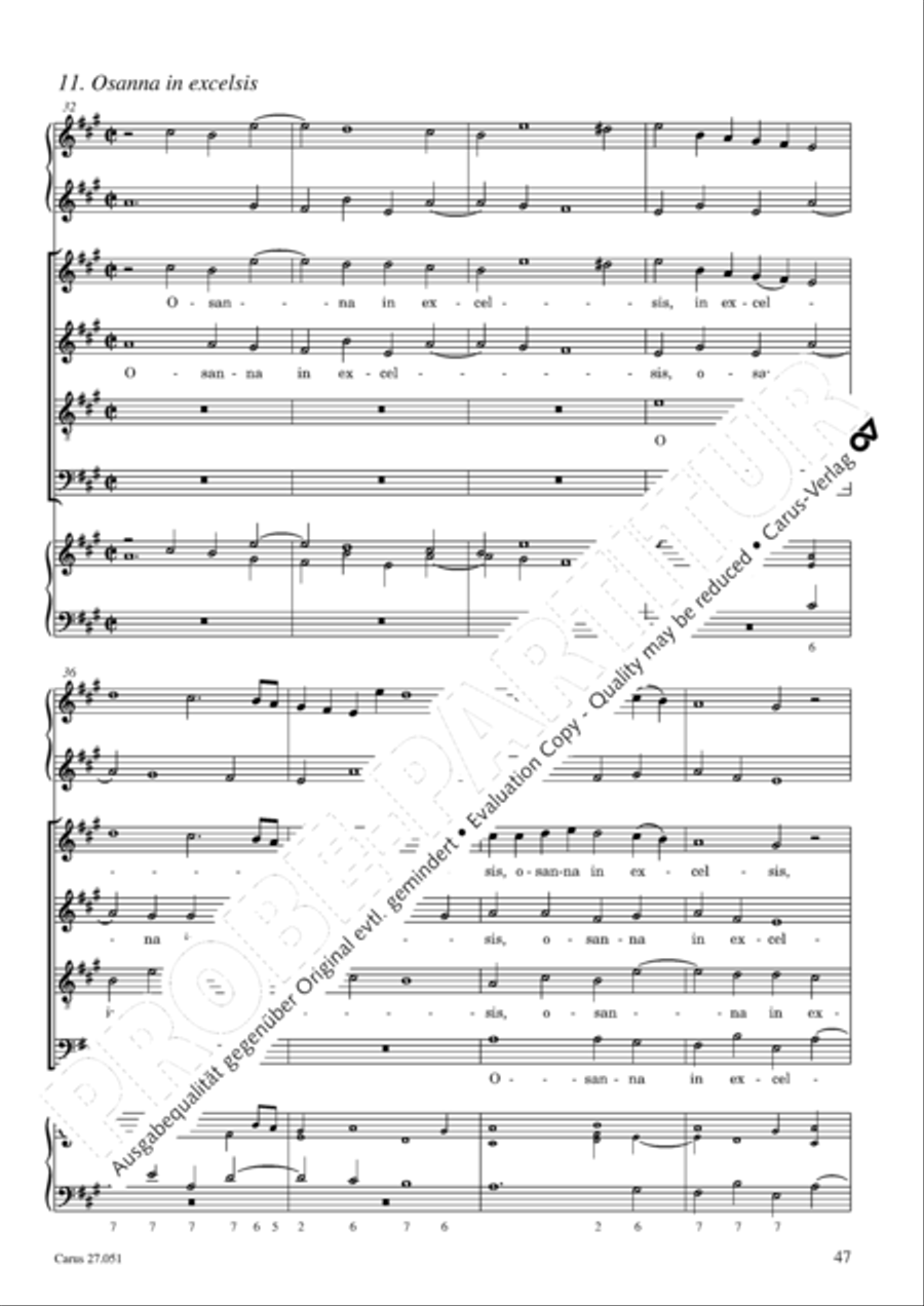 Missa in A Major 4-Part scores gallery preview page 48
