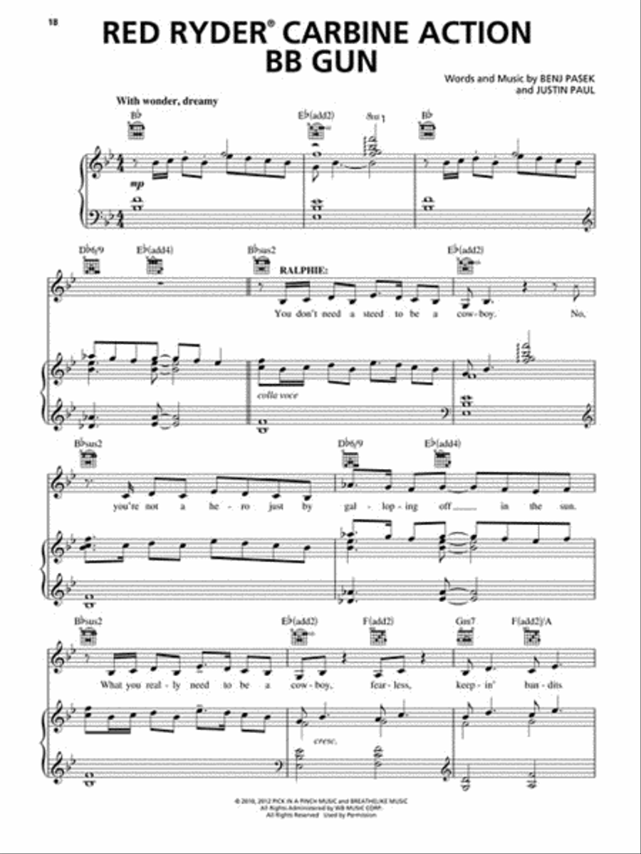 A Christmas Story – The Musical Piano, Vocal scores gallery preview page 4