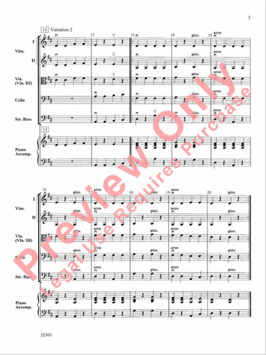 Cabbage Countdown String Orchestra scores gallery preview page 4