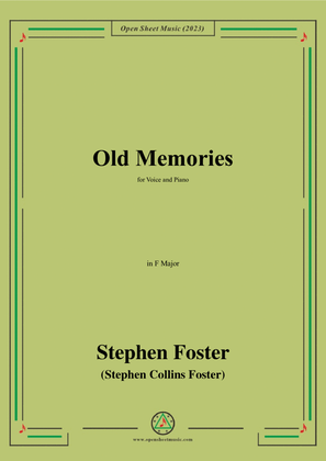 Book cover for S. Foster-Old Memories,in F Major