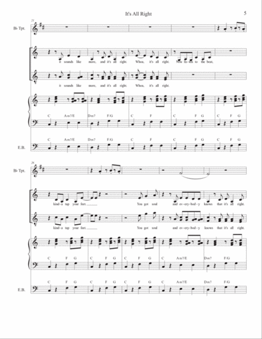 It's All Right Choir scores gallery preview page 5