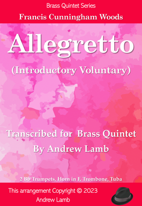 Book cover for Allegretto (by Francis Cunningham Woods, arr. Brass Quintet)