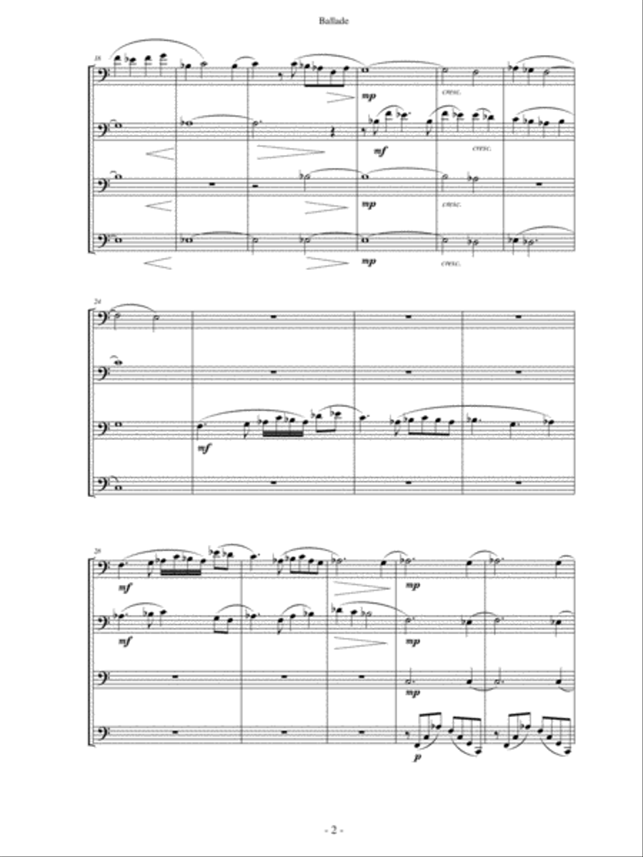 Ballade Bassoon Quartet scores gallery preview page 3