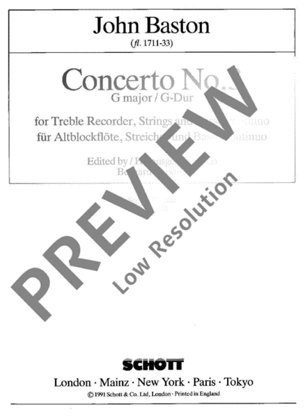 Concerto No. 3 G Major
