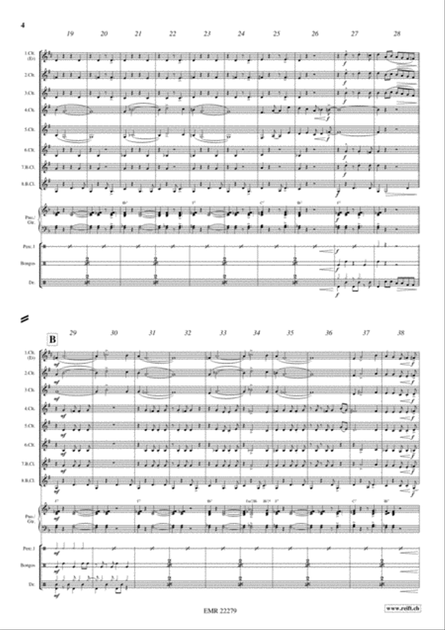 Bahia Blues Clarinet scores gallery preview page 4
