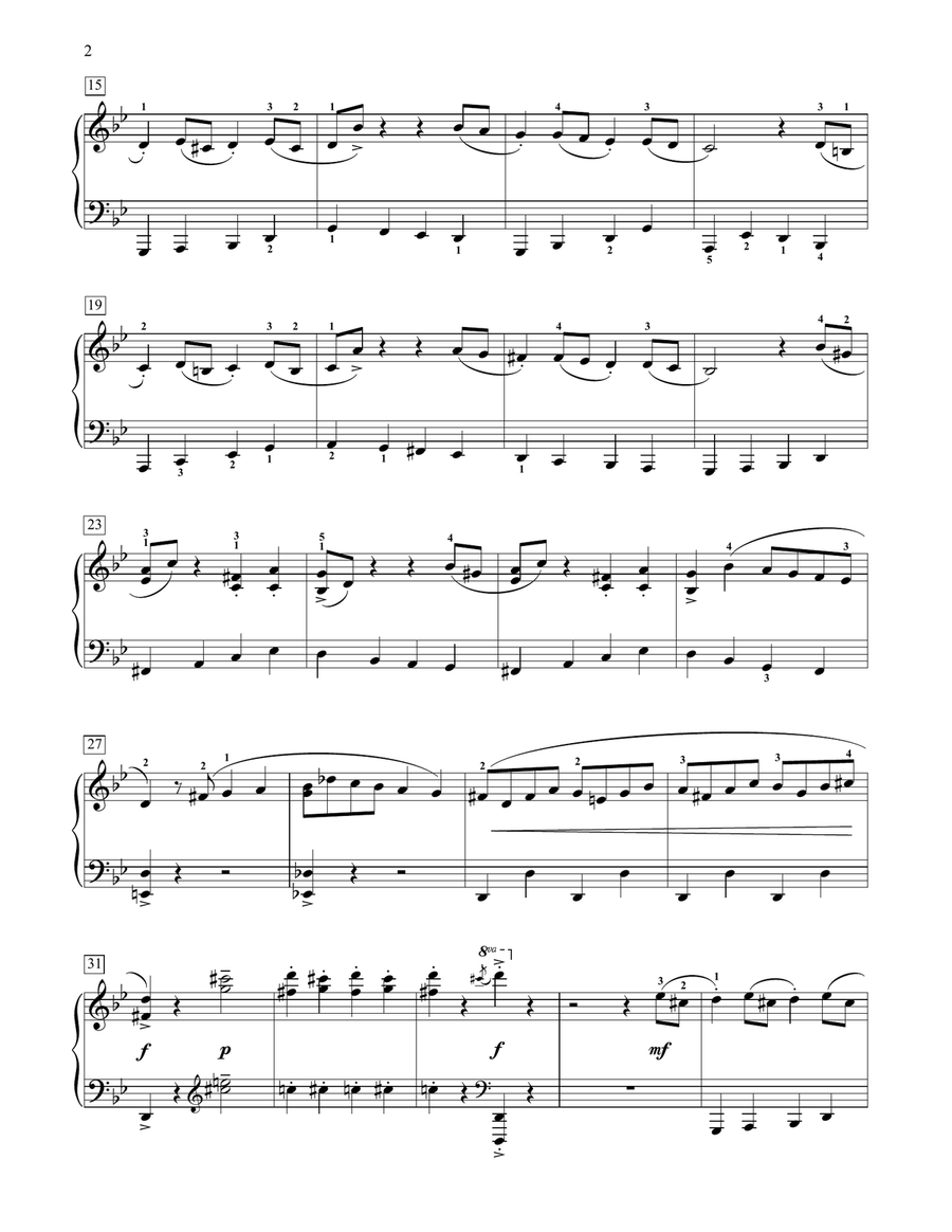Symphonic Swing (Theme From Symphony No. 40) Piano Method scores gallery preview page 2