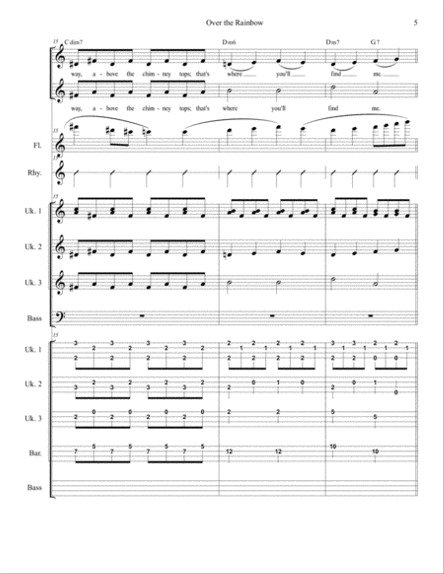 Over The Rainbow (from The Wizard Of Oz) Small Ensemble scores gallery preview page 5