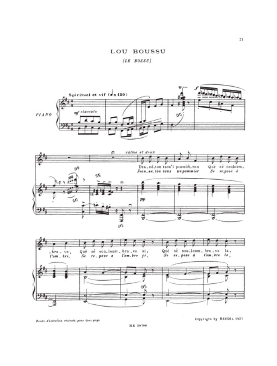 Chants D'auvergne (livre + Fichier Audio Al30712) Pour Voix Et Piano Voice Solo scores gallery preview page 3