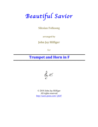 Book cover for Beautiful Savior for Trumpet and Horn in F