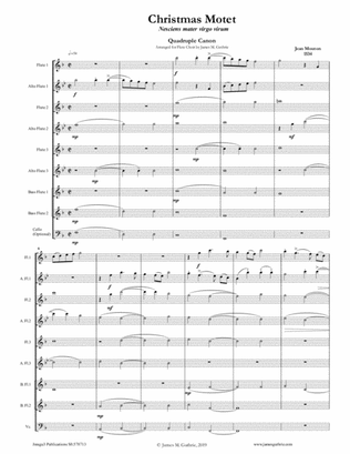 Mouton: Christmas Motet for Flute Choir