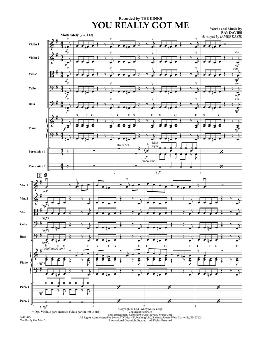 You Really Got Me - Conductor Score (Full Score) String Orchestra scores gallery preview page 2