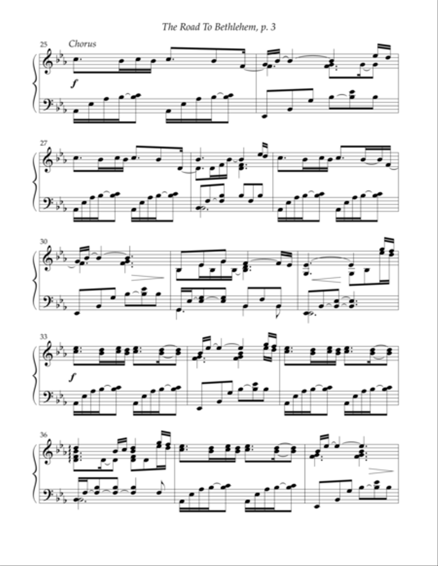 The Road To Bethlehem Piano Solo scores gallery preview page 3