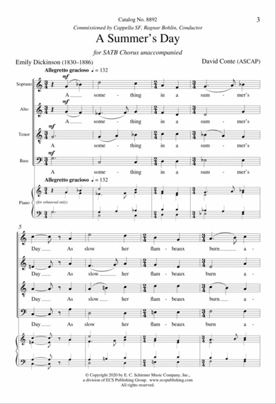 A Summer's Day 4-Part scores gallery preview page 2