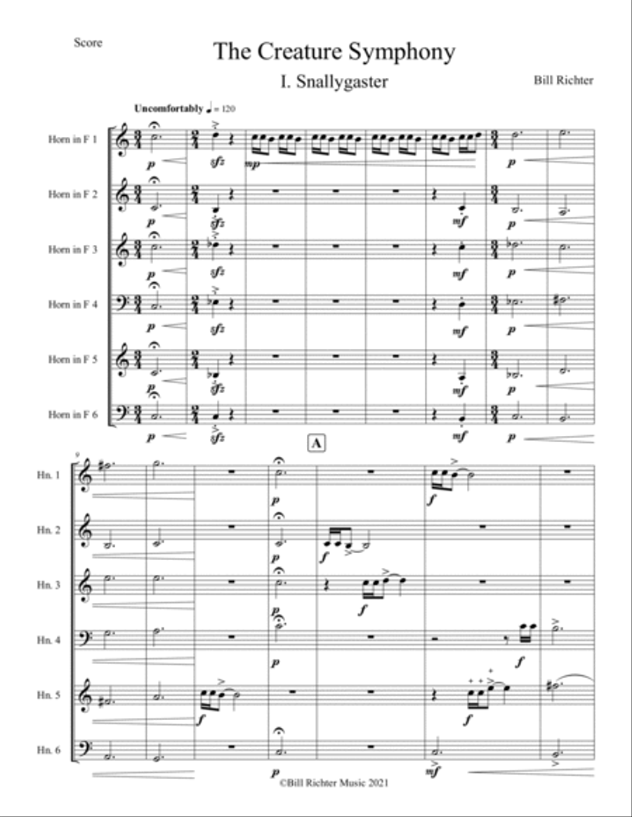 The Creature Symphony The Creature Symphony Brass Ensemble scores gallery preview page 4