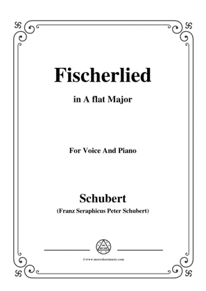 Book cover for Schubert-Fischerlied (Version II),in A flat Major,for Voice and Piano