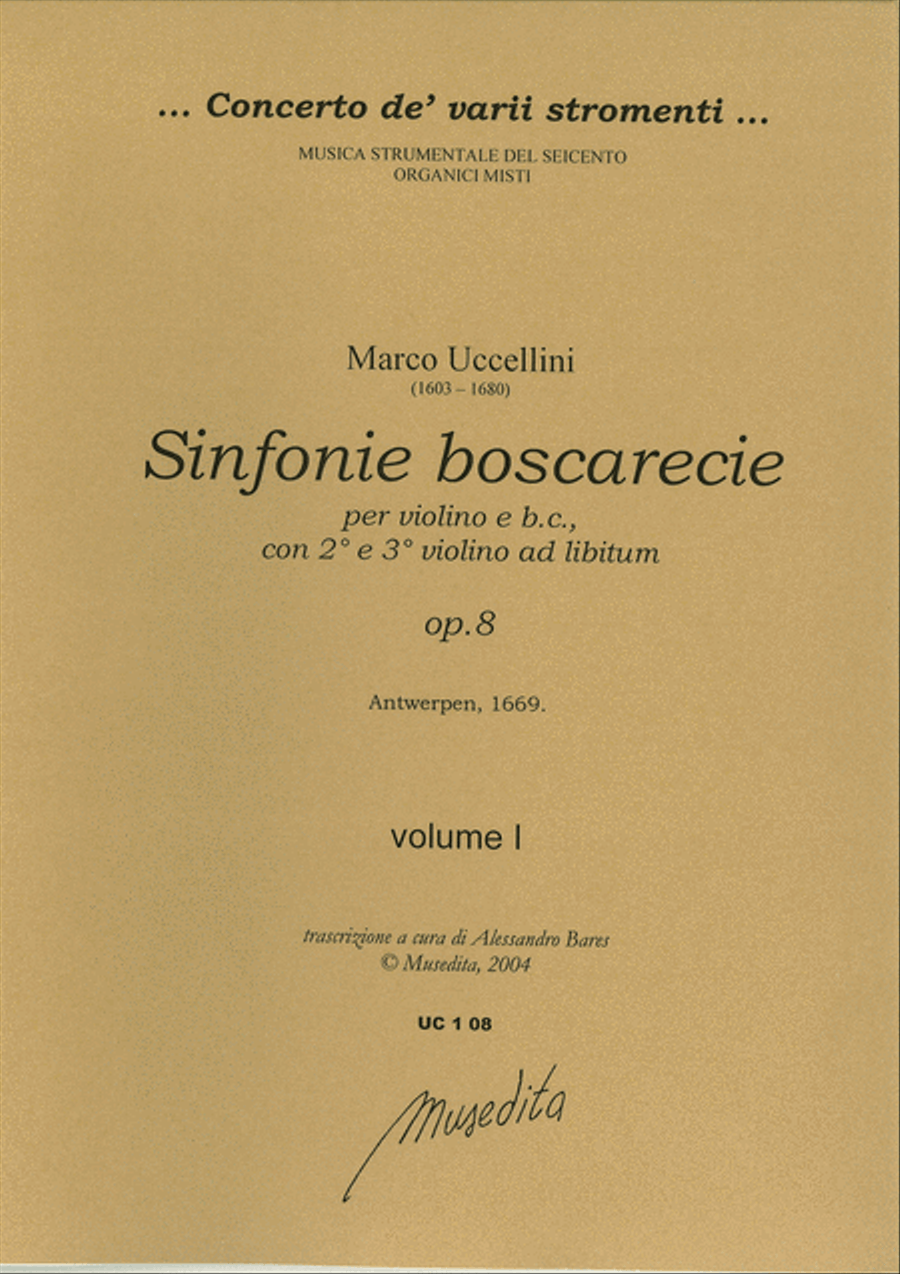 Sinfonie boscarecie op.8 (Antwerpen, 1669) Violin scores gallery preview page 1