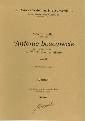 Book cover for Sinfonie boscarecie op.8 (Antwerpen, 1669)