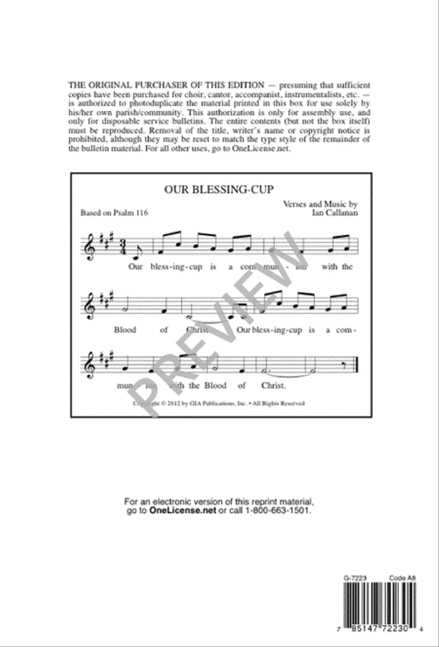 Our Blessing-Cup 4-Part scores gallery preview page 7