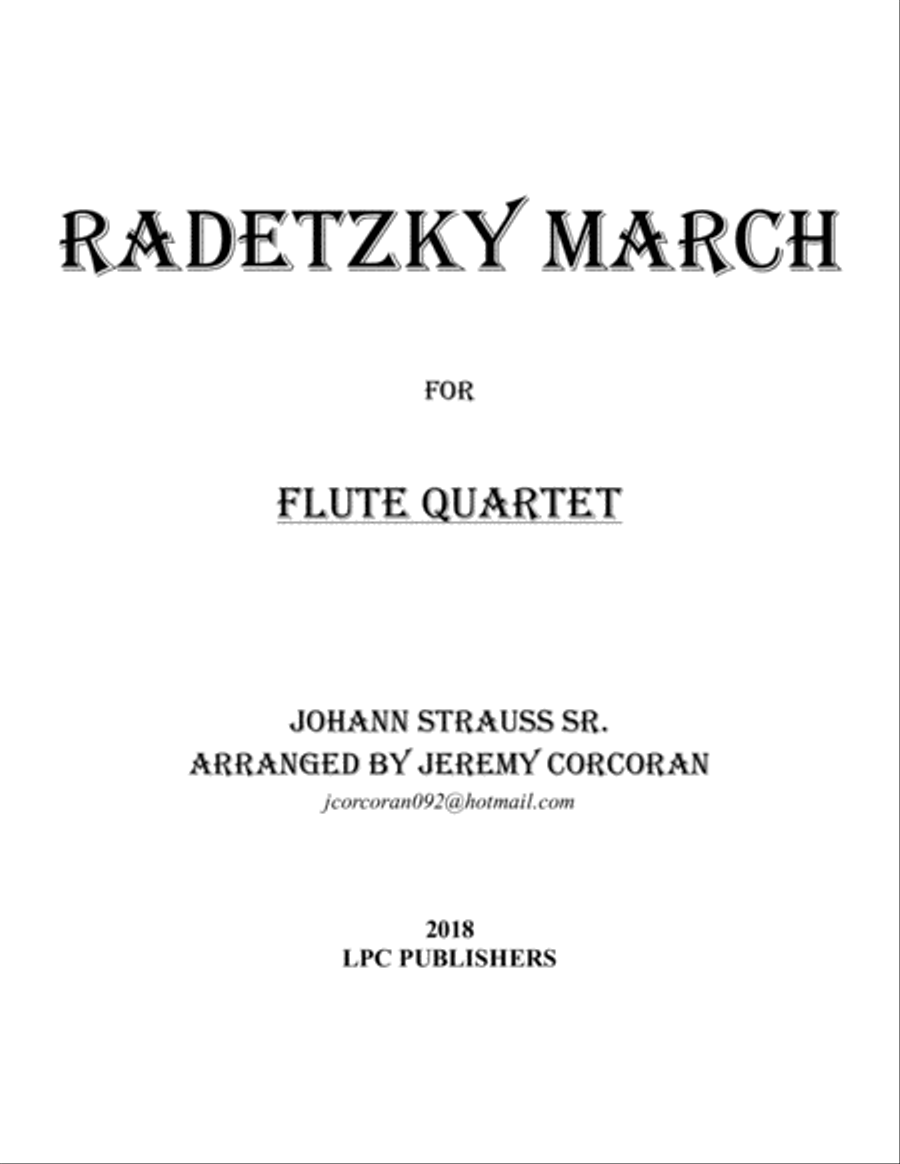 Radetzky March for Flute Quartet Flute Quartet scores gallery preview page 1