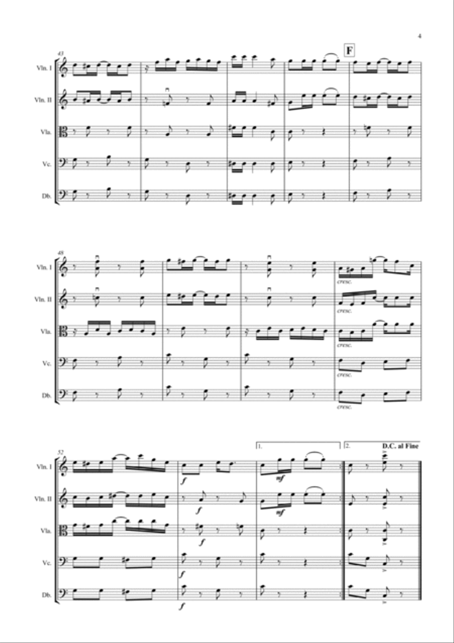 The Entertainer, by Scott Joplin String Orchestra scores gallery preview page 5