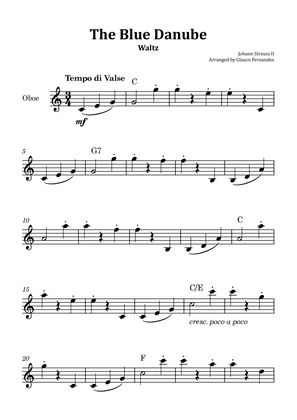 The Blue Danube - Oboe Solo with Chord Notations