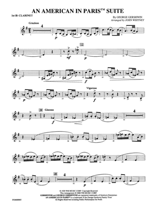 An American in Paris Suite: 1st B-flat Clarinet