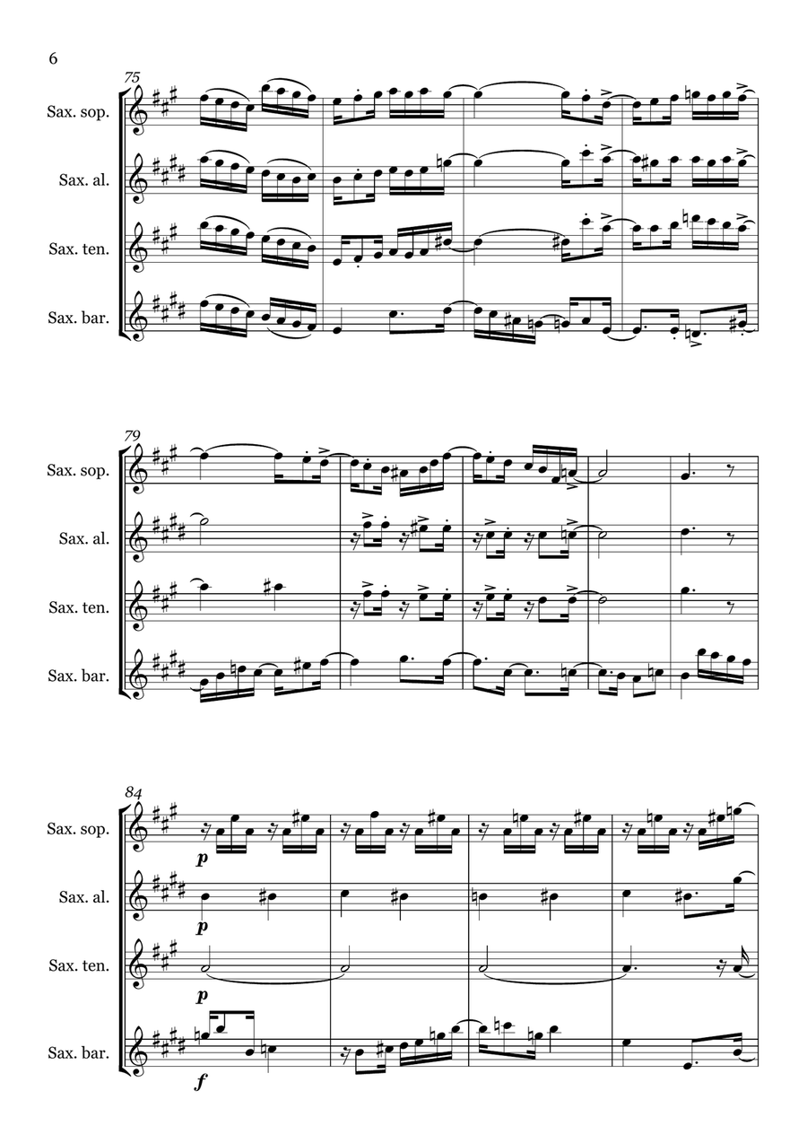 Doce de Coco Woodwind Quartet scores gallery preview page 6