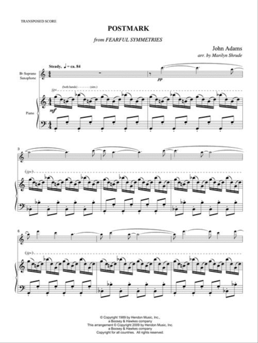 Postmark Soprano Saxophone scores gallery preview page 3