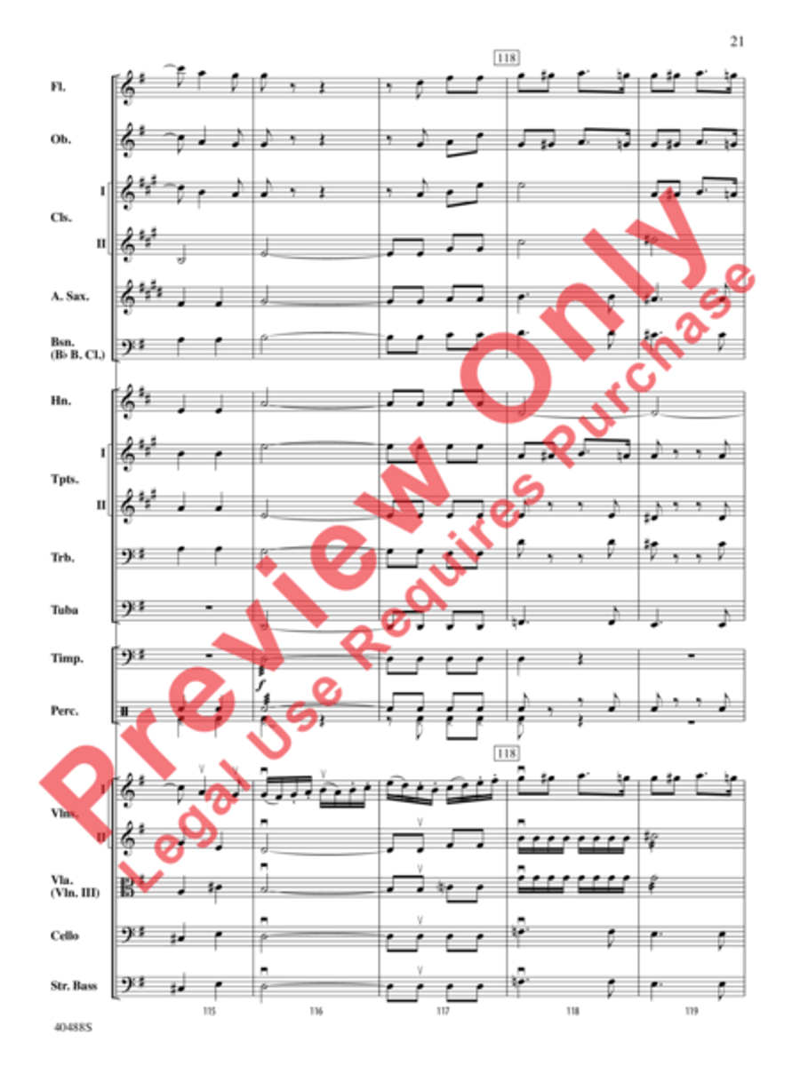 Overture to Die Fledermaus Full Orchestra scores gallery preview page 22